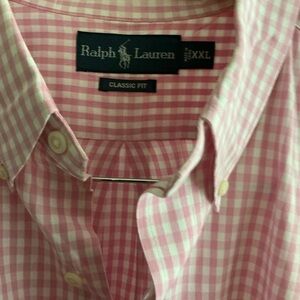 Ralph Lauren Men's Pink Gingham Shirt
